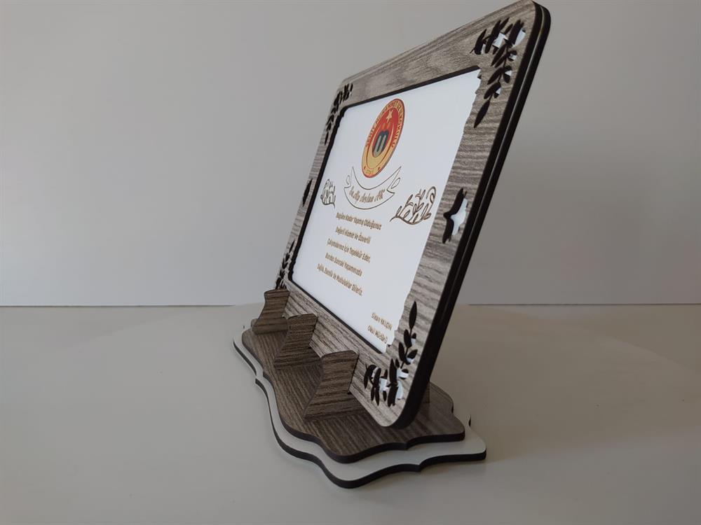 Kişiye Özel İsim-Logolu Ahşap Mdf Plaket Hediyelik