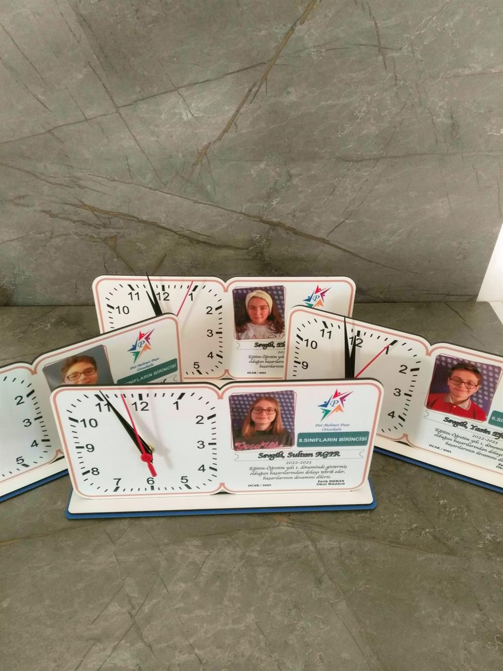 Kişiye Özel Saatli Süblimasyonlu Plaket
