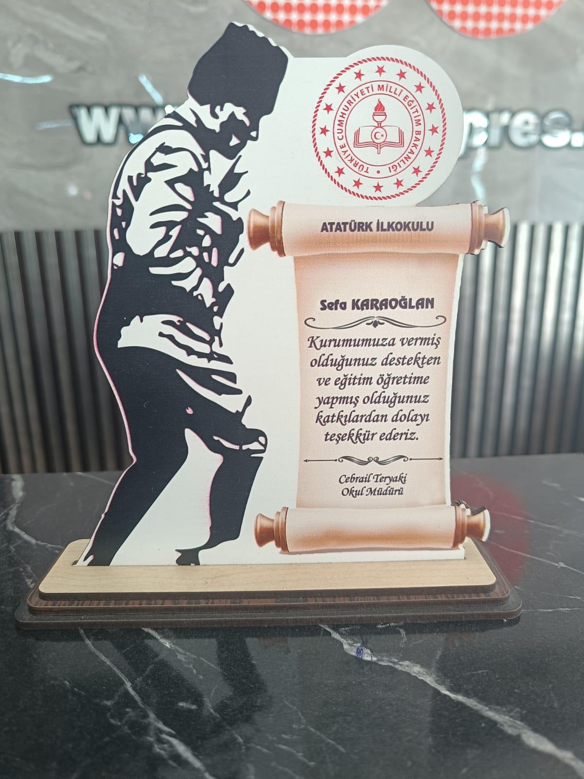 Kişiye Özel Atatürk Pleksi Plaket