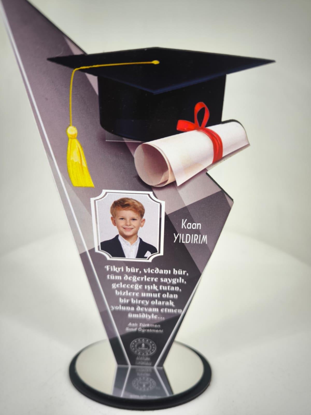 Kişiye Özel Mezuniyet Hatırası Ahşap Plaket Model 5