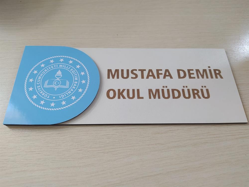 Mdf Lazer Kesim Okul Kapı İsimliği Tabela Ahşap