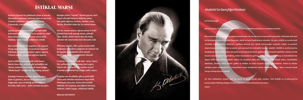 3'lü Set Atatürk - Gençliğe Hitabe - İstiklal Marşı