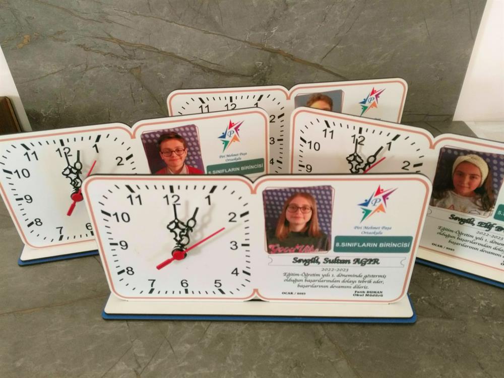 Kişiye Özel Saatli Süblimasyonlu Plaket