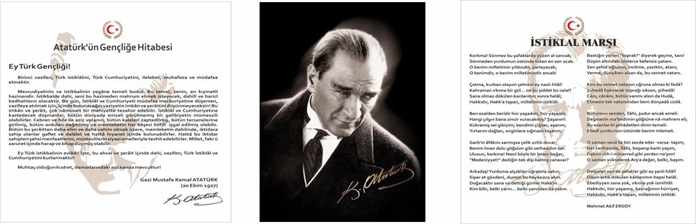 3'lü Set Atatürk - Gençliğe Hitabe - İstiklal Marşı