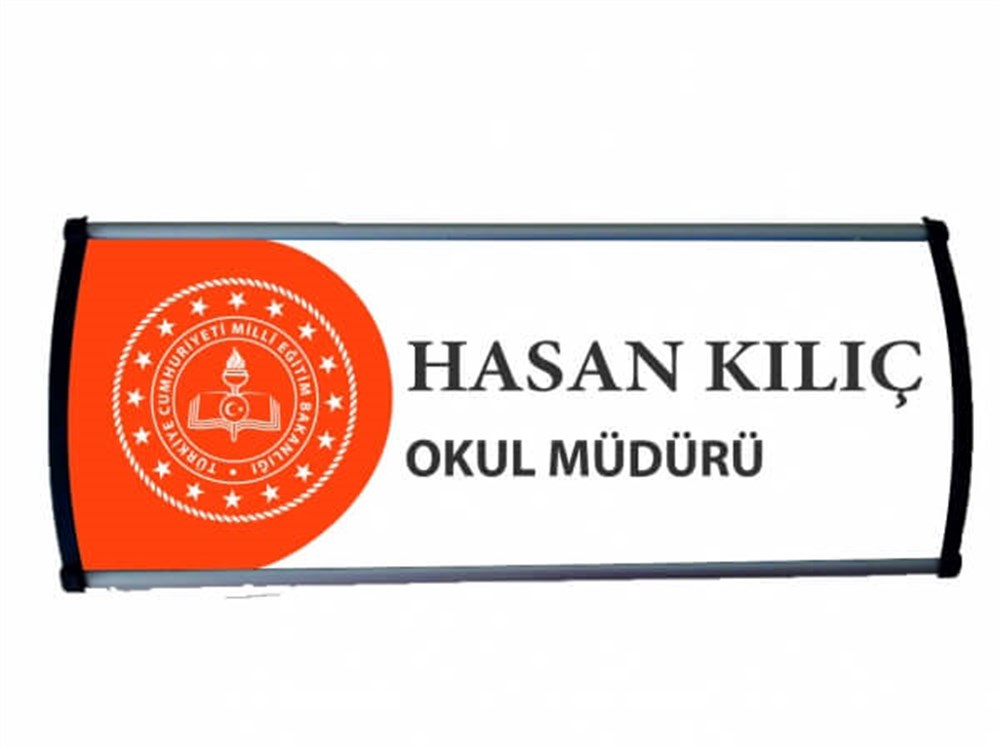 Değiştirilebilir Orta Öğretim Sınıf Kapı İsimliği Aliminyum Tabela