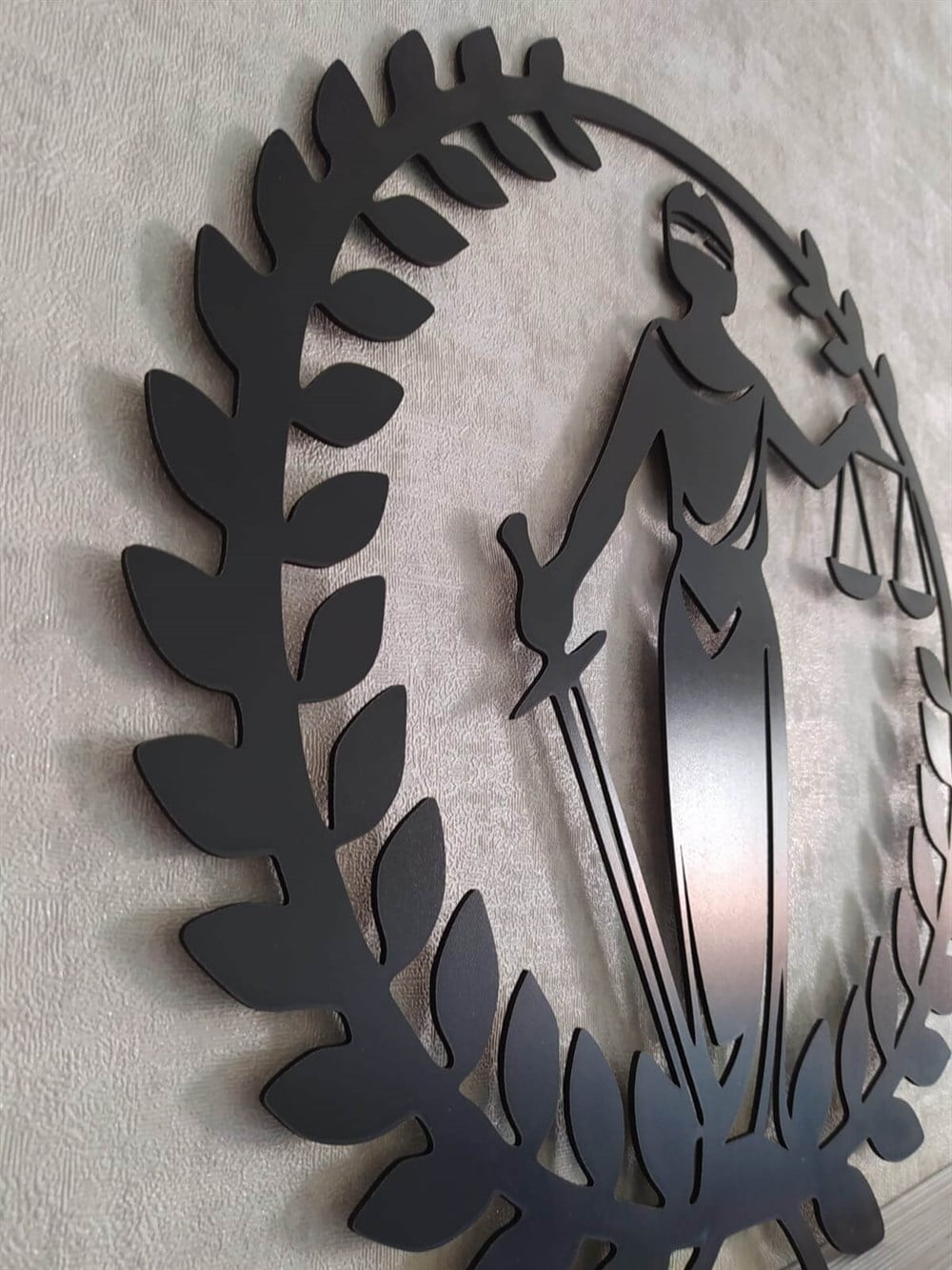 Lazer Kesim Dekor 3mm Mdf Hediyelik Adalet Duvar Dekor