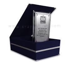 KRİSTAL KADİFE KUTULU PLAKET HEDİYELİK SET
