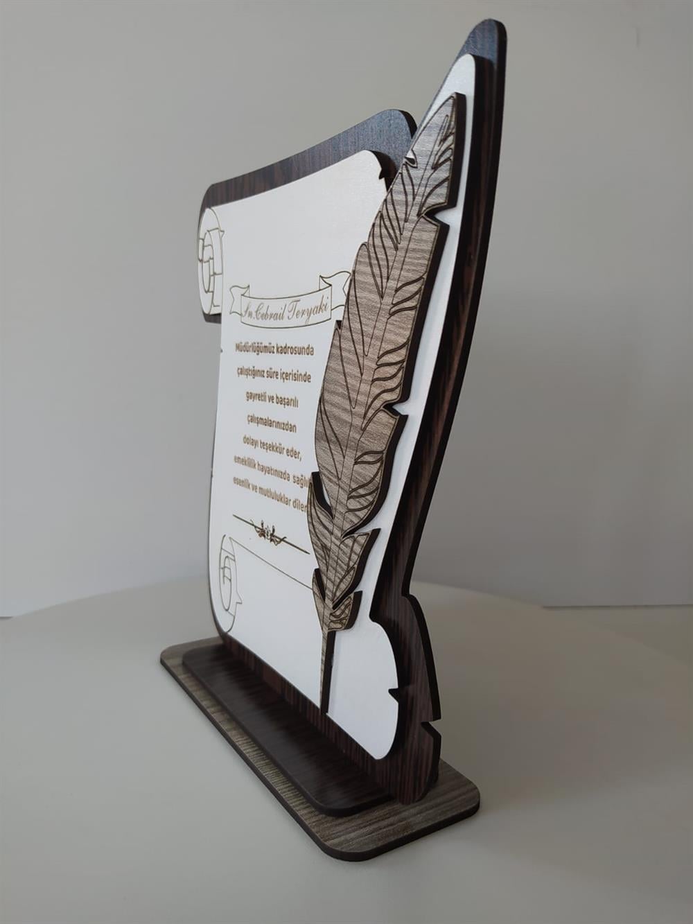 Kişiye Özel İsim Ahşap Mdf Plaket Hediyelik