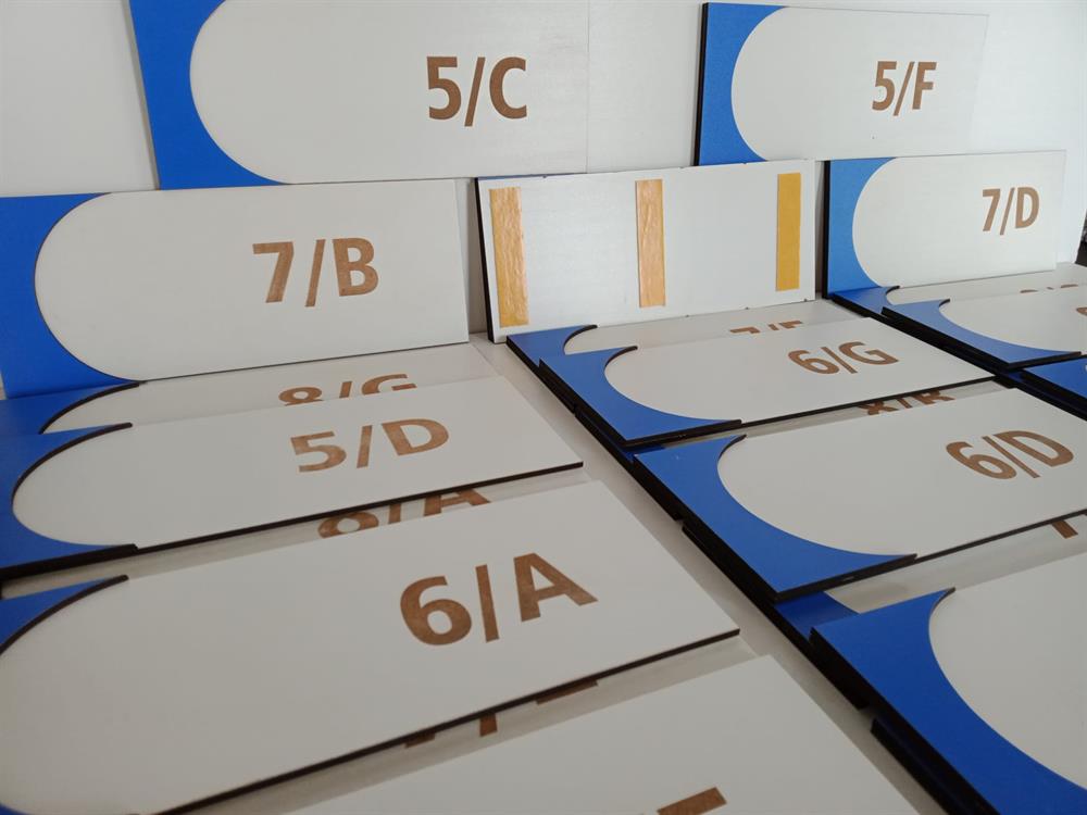 Mdf Lazer Kesim Okul Kapı İsimliği Tabela Ahşap