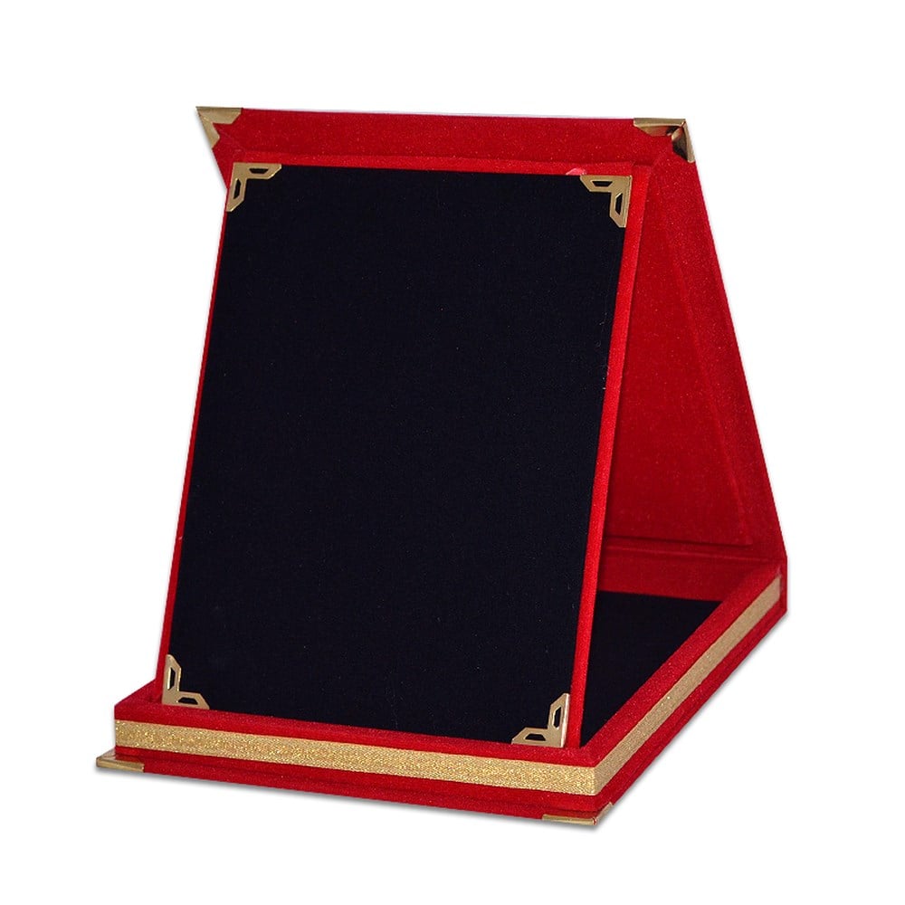 Plaket Kırmızı Kadife Kişiye Özel Tasarım 12x16 cm