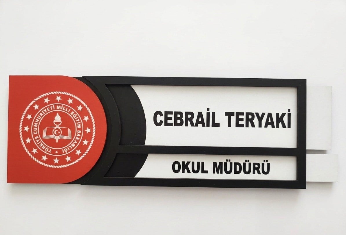 Okulekspres Değiştirilebilir Ortaöğretim Lise Mdf Sınıf Kapı İsimliği  Ahşap Tabela 