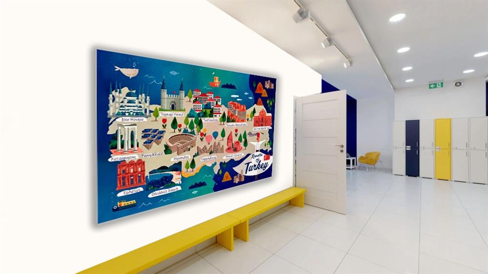 Türkiye Turistik Simgeler Haritası 5 Afiş Poster