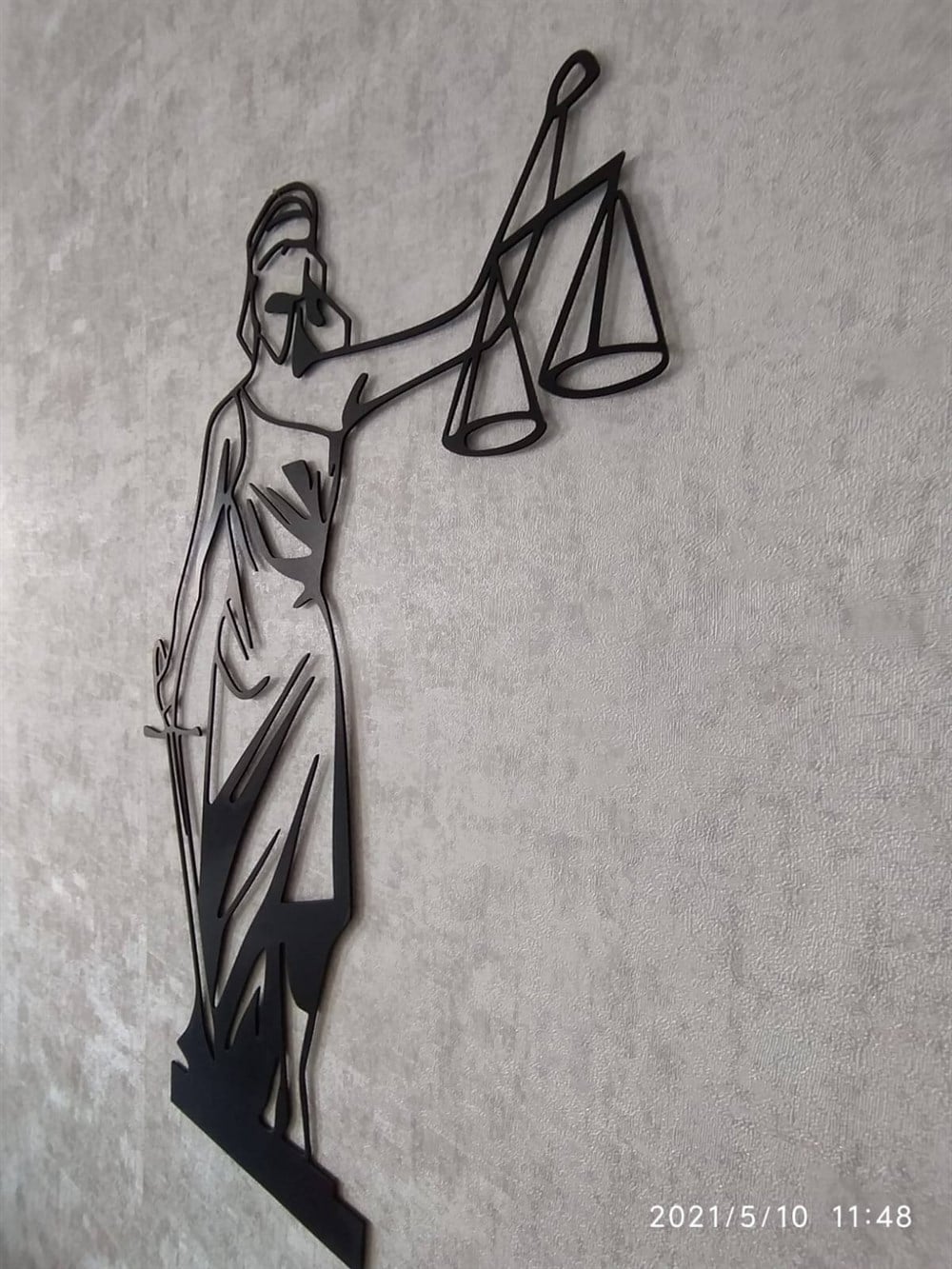 Mdf Ahşap Lazer Kesim Duvar Dekoru Adalet Heykeli