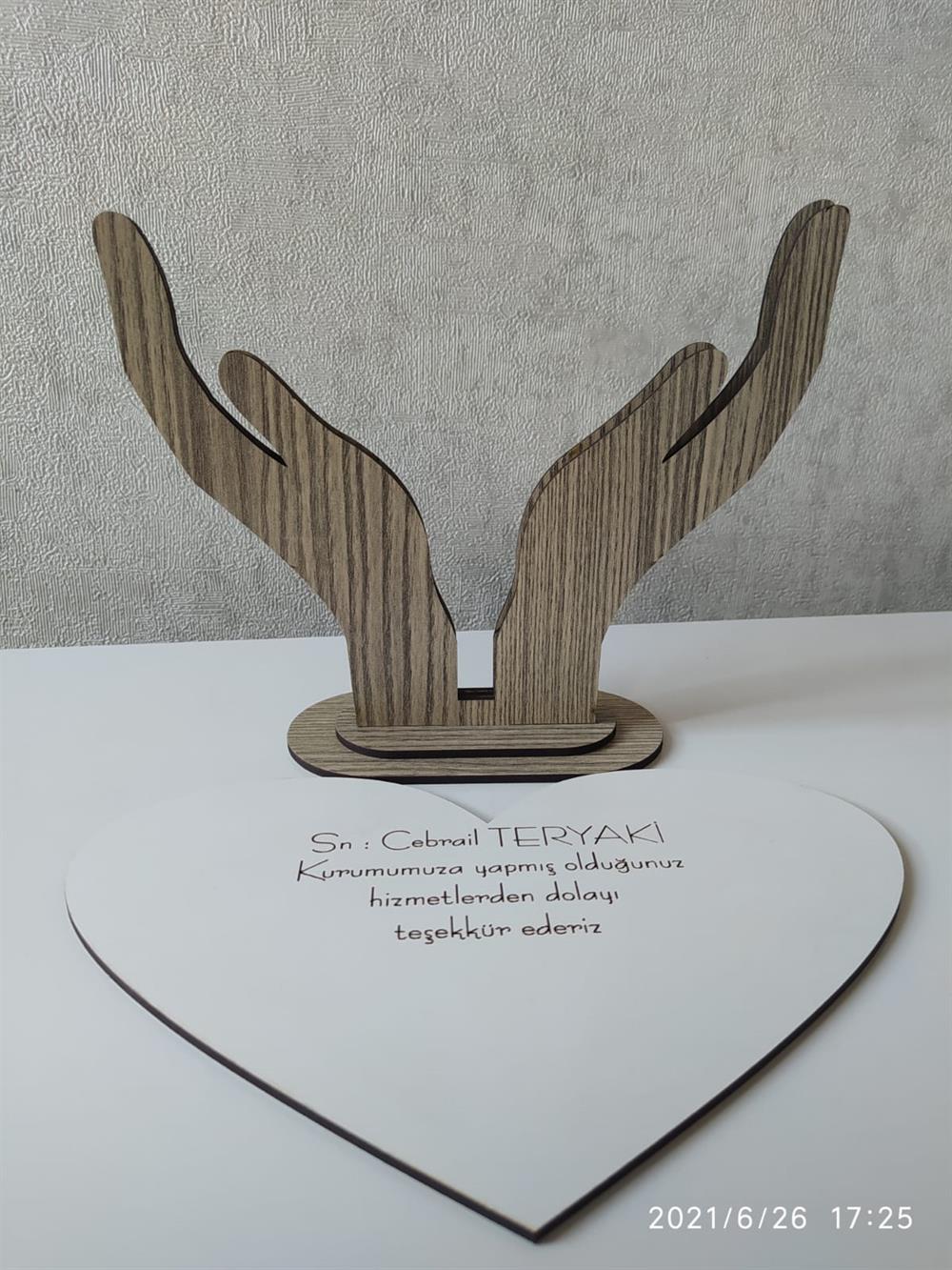 Kişiye Özel 3mm Mdf Masa Üzeri Hediyelik Plaket