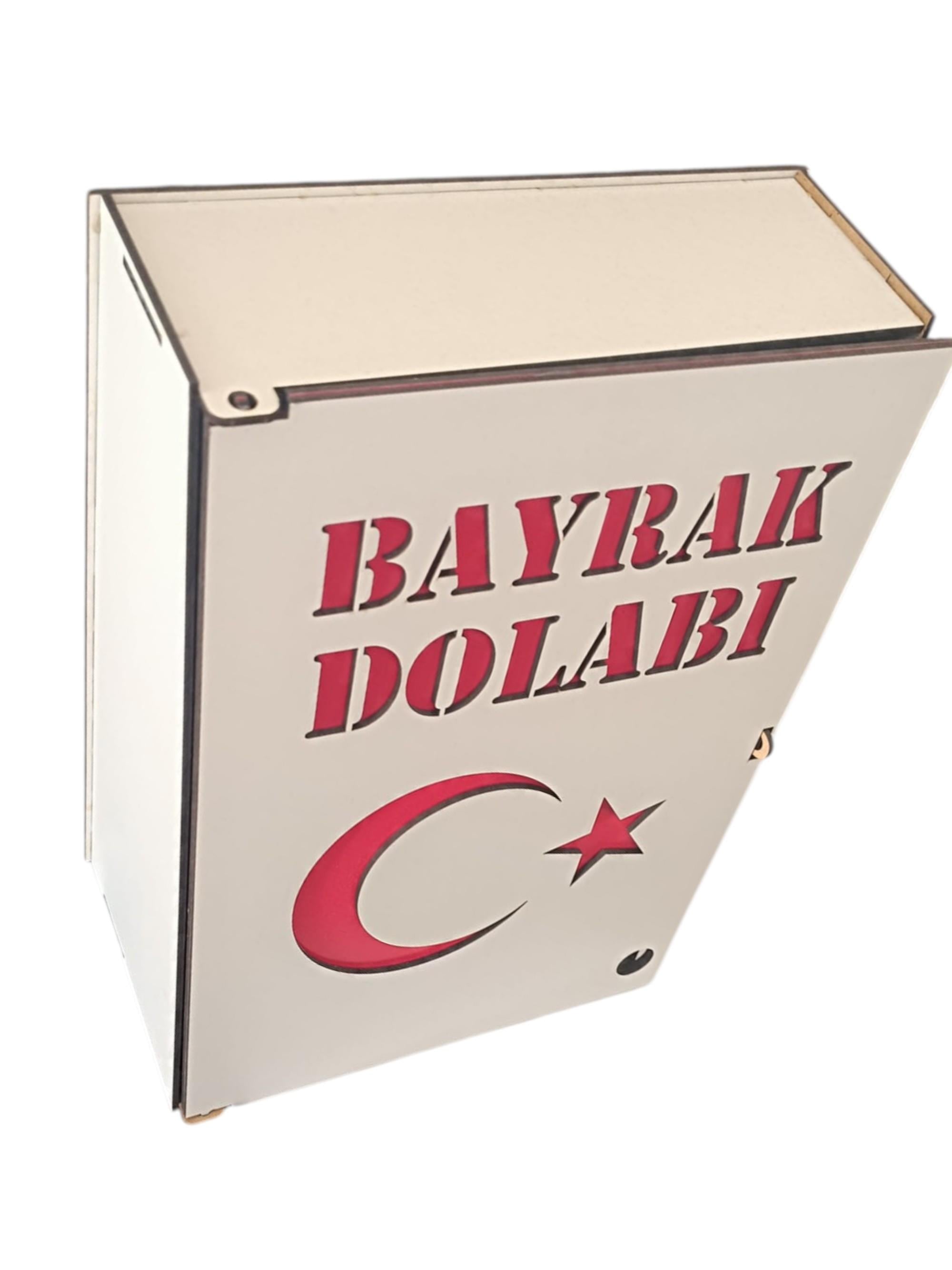 Okulekspres Okullar ve Resmi Kurumlar İçin Özel Tasarım MDF Bayrak Dolabı – Şık, Güvenli ve Fonksiyonel Saklama Çözümü