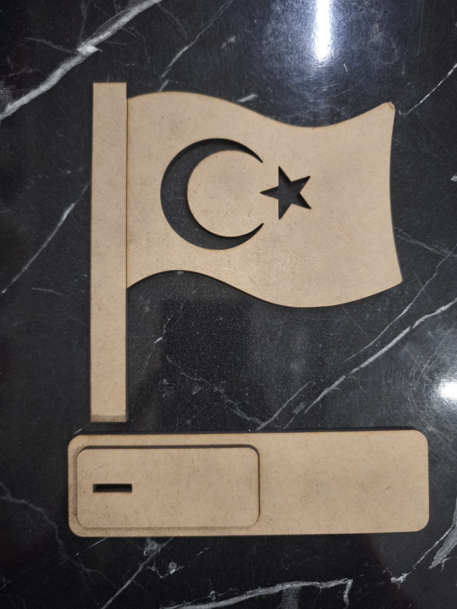 Okulekspres Ahşap Türk Bayrağı Kreş Anaokulu Etkinlik Boyama 