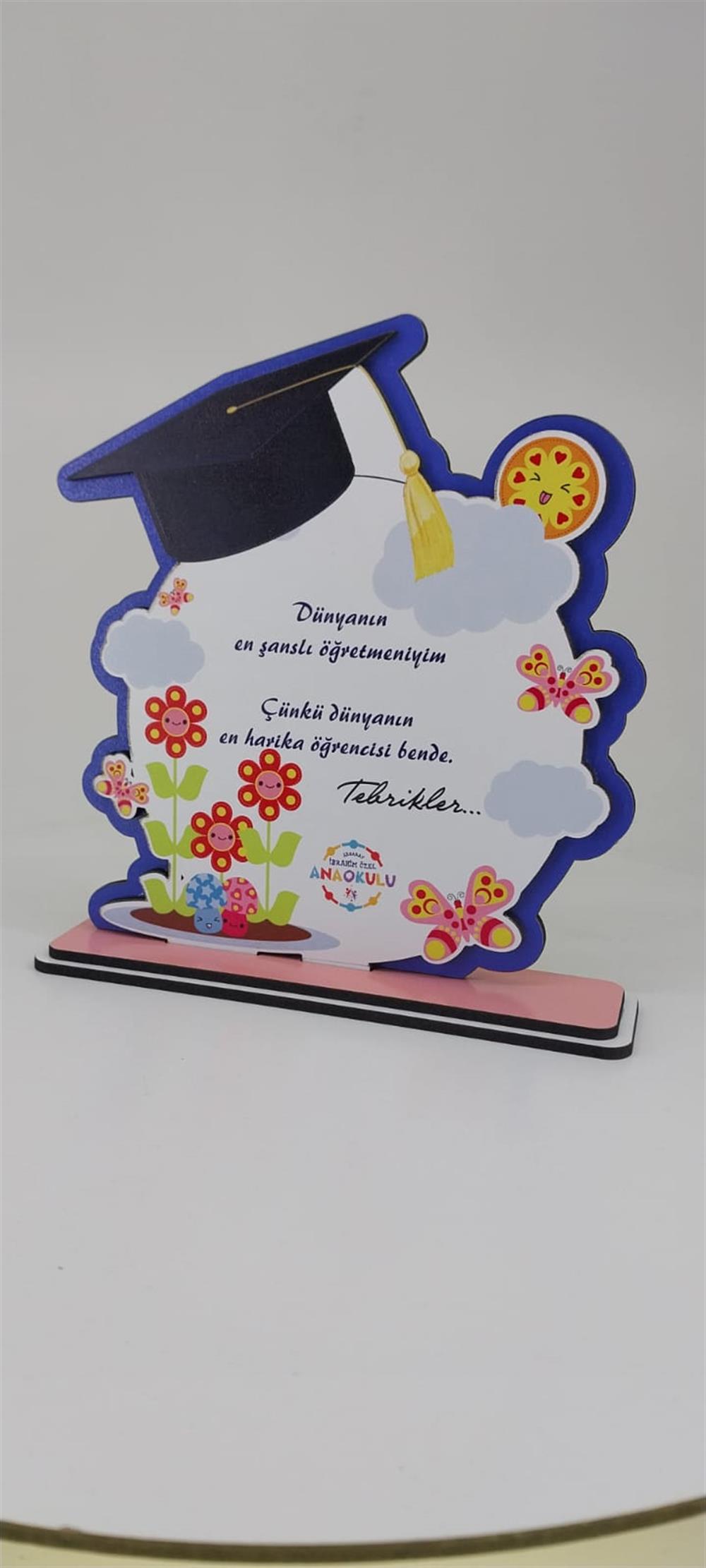 Kişiye Özel Öğrenci Mezun Ahşap Mdf Plaket