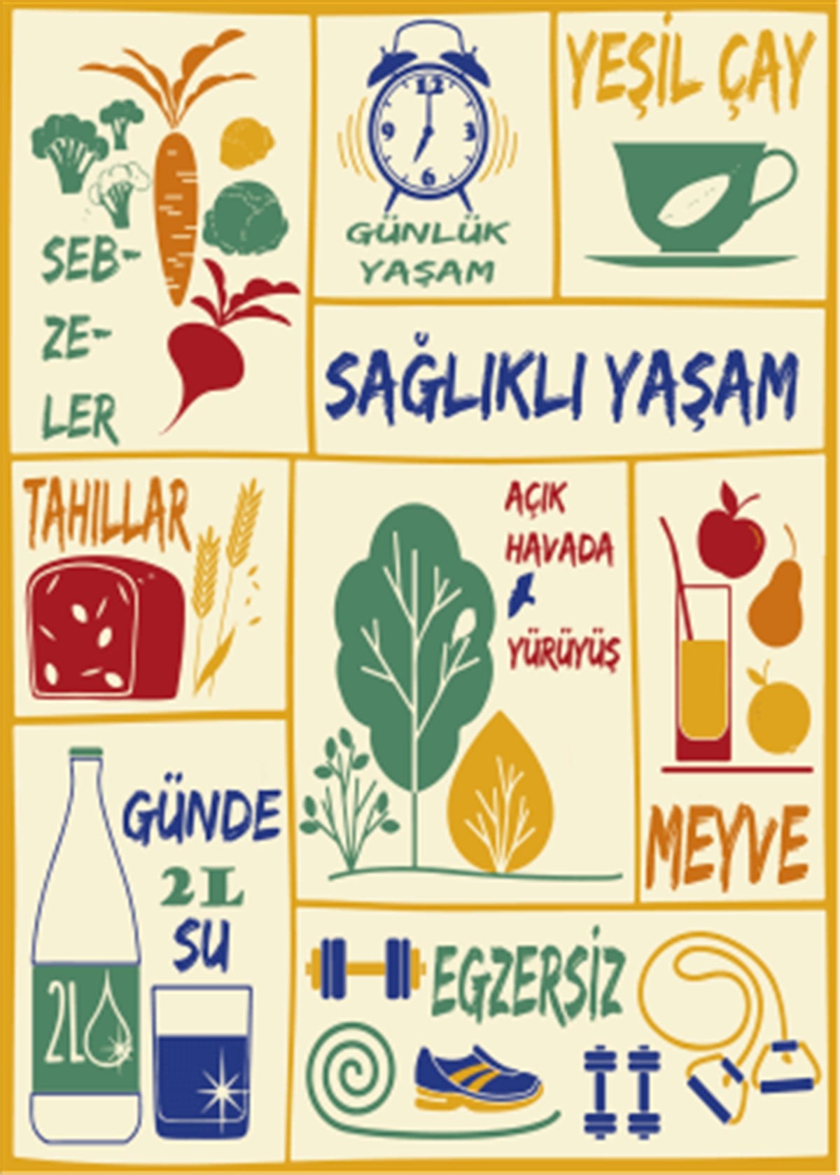 Sağlıklı Yaşam Afişi