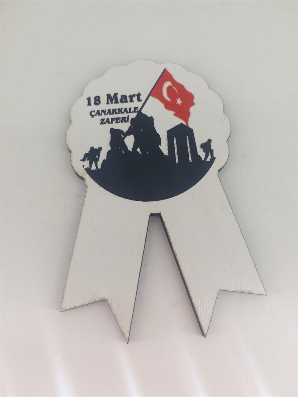 18 Mart Çanakkale Zaferi Temalı Mdf Kokart