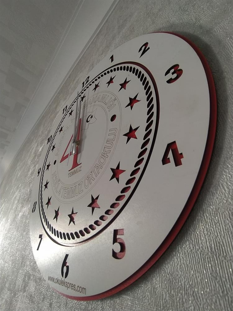 Özel Lazer Kesim Mdf Hediyelik Dekor Saat