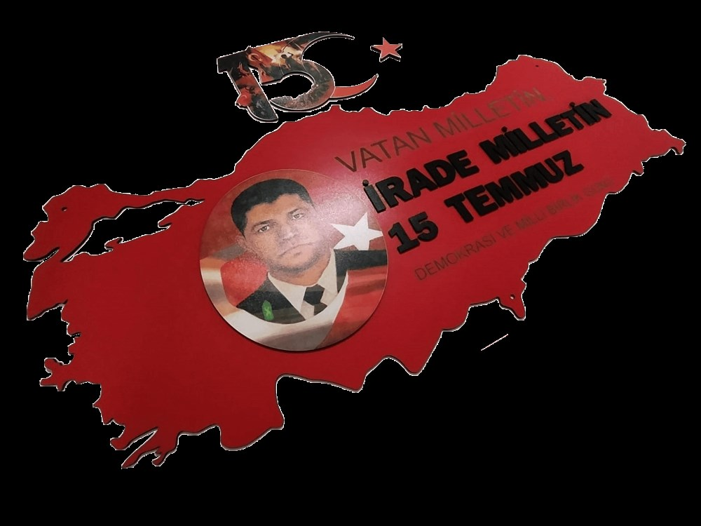 15 Temmuz Köşesi-Panosu Lazer Kesim Mdf