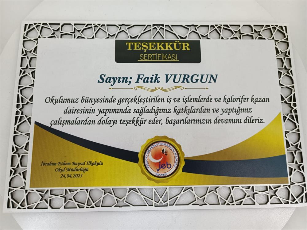 Kişiye Özel Ahşap Mdf Sertifika