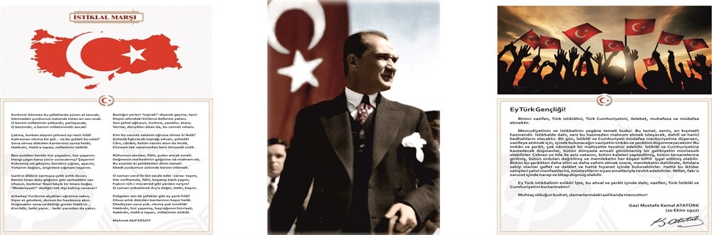3'lü Set Atatürk - Gençliğe Hitabe - İstiklal Marşı