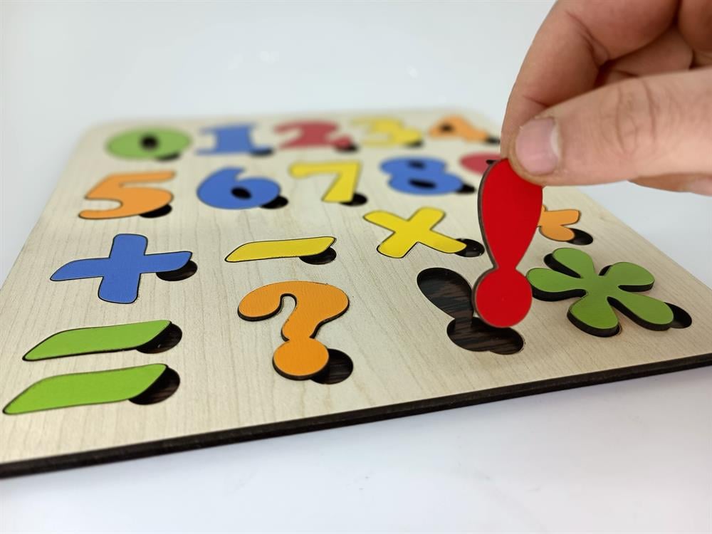 Ahşap Bultak Sayılar Ve Şekiller Matematik Zeka Oyunu Yapboz