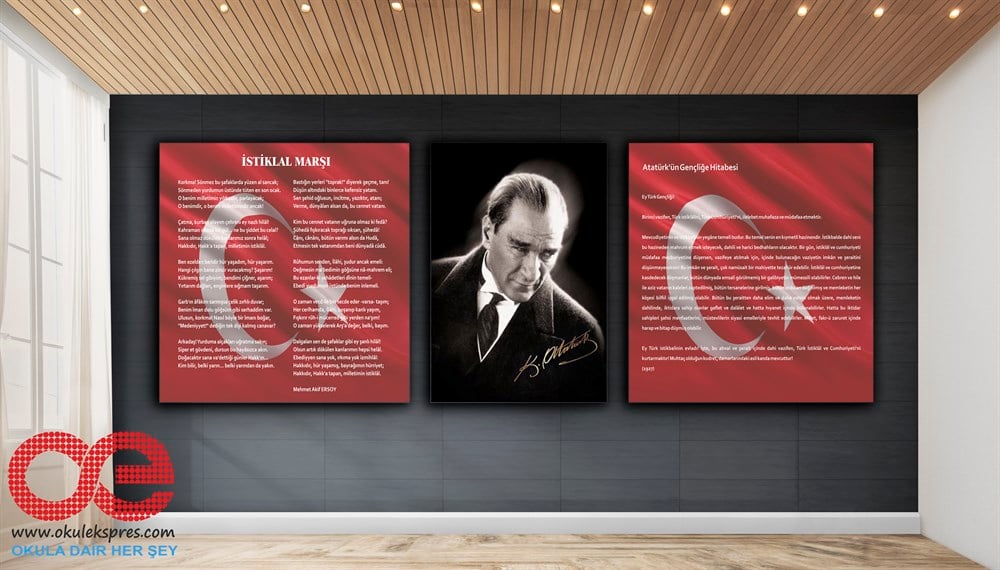 3'lü Set Atatürk - Gençliğe Hitabe - İstiklal Marşı