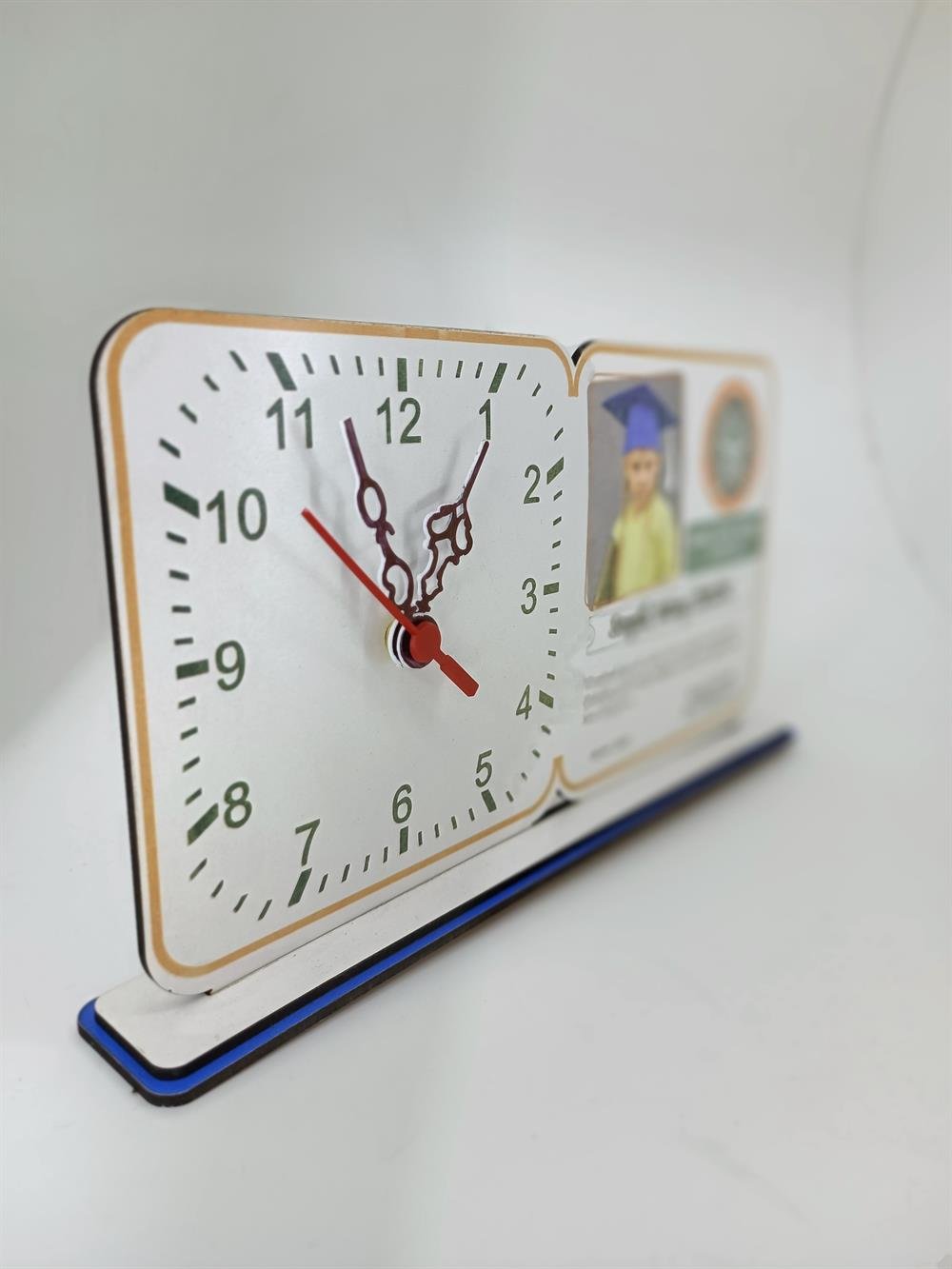 Kişiye Özel Saatli Süblümasyonlu Plaket
