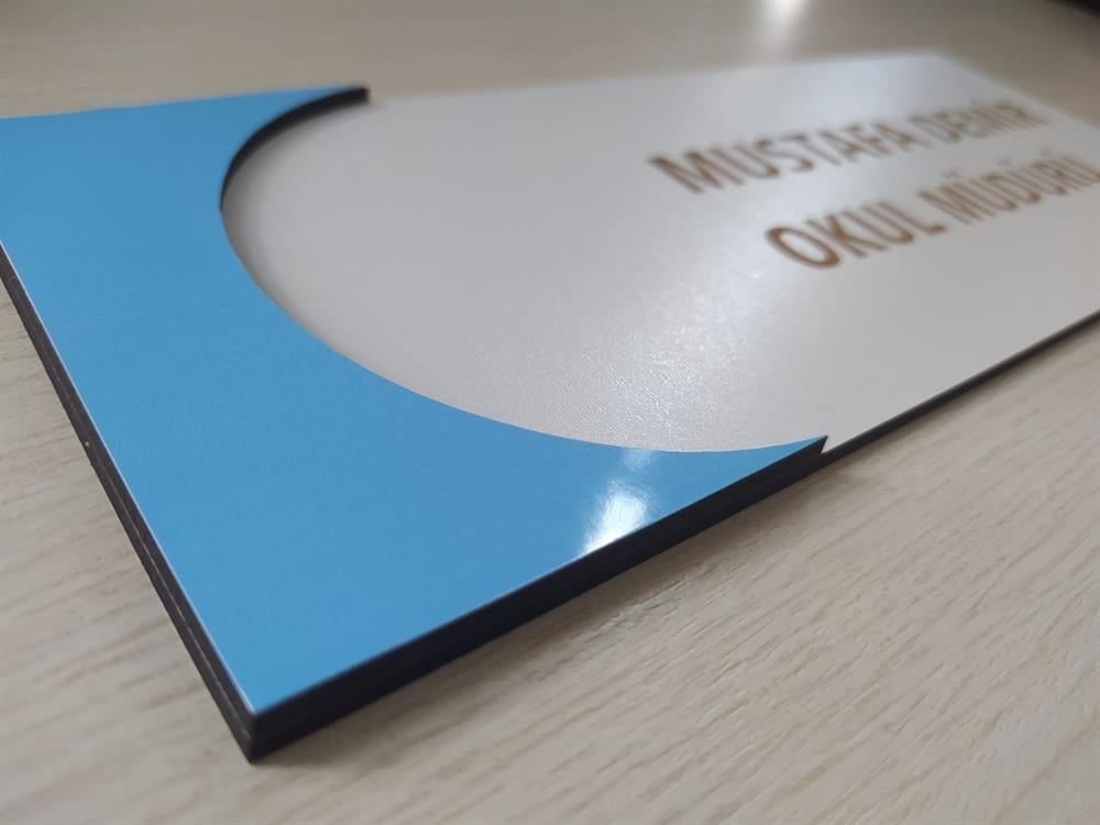 Mdf Lazer Kesim Okul Kapı İsimliği Tabela Ahşap