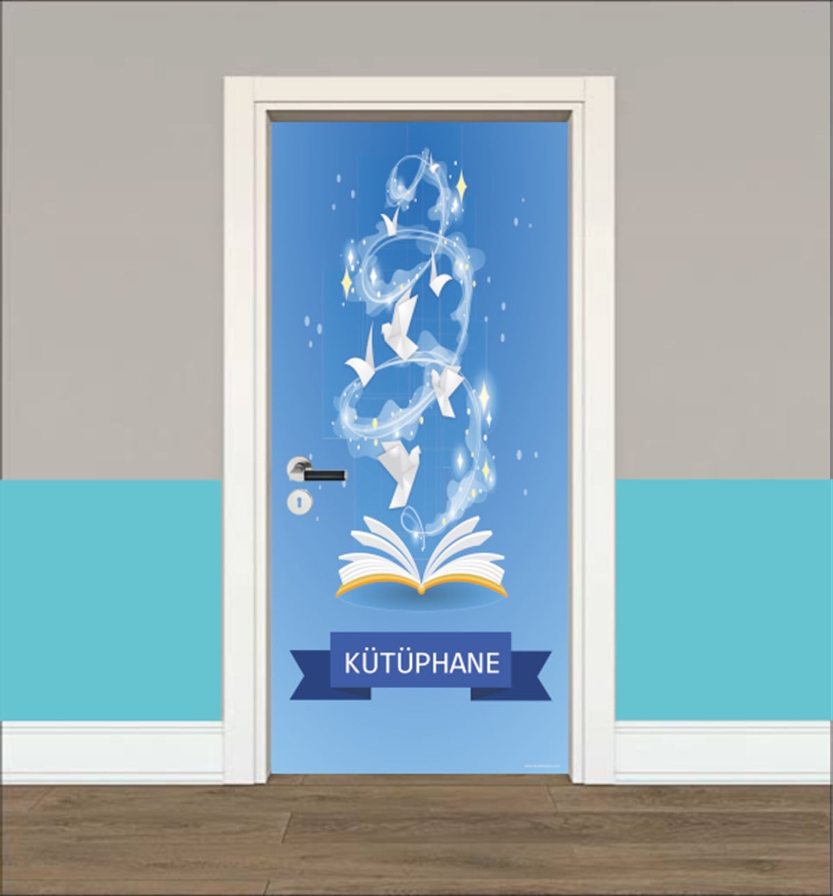 Kütüphane Kitap 1 Kapı Giydirme