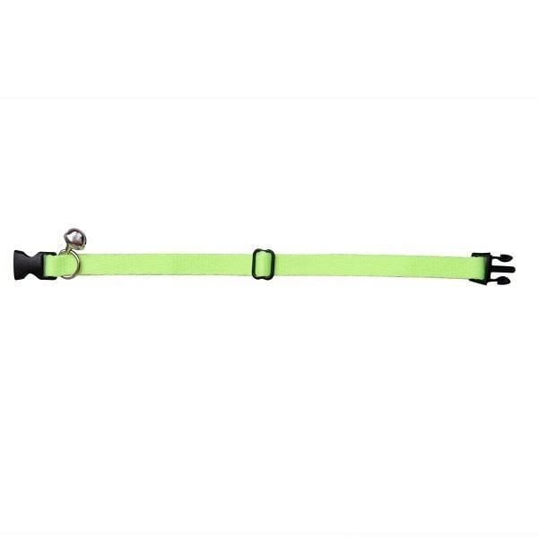 Neon Sarı Zilli Ayarlanabilir Kedi Boyun Tasması 22-30 cm