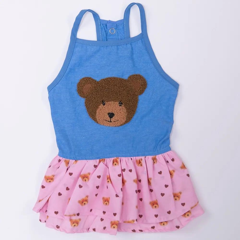 PawStar 26312 Cozie Bear Denim Elbise
