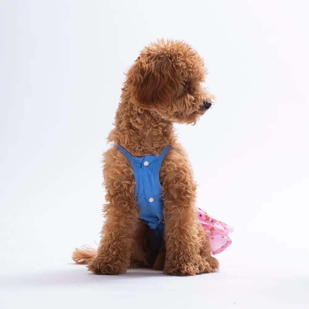 PawStar 26312 Cozie Bear Denim Elbise