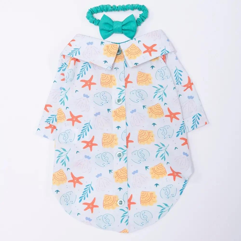 PawStar 26402 Aqua Reverie Desenli Gömlek