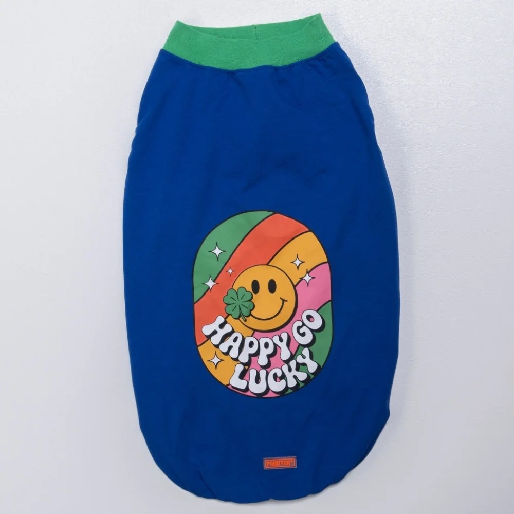 PawStar 26852 Mavi Happy Go Büyük Tişört