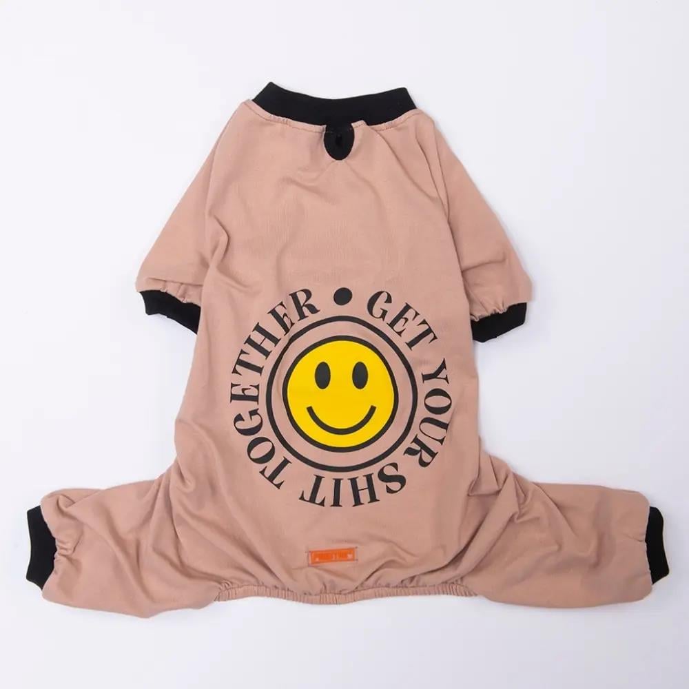 PawStar 26903 Kahverengi Smile Pijama Tulum