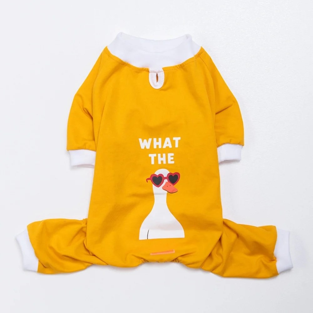 PawStar 26907 Sarı What The Duck Pijama Tulum