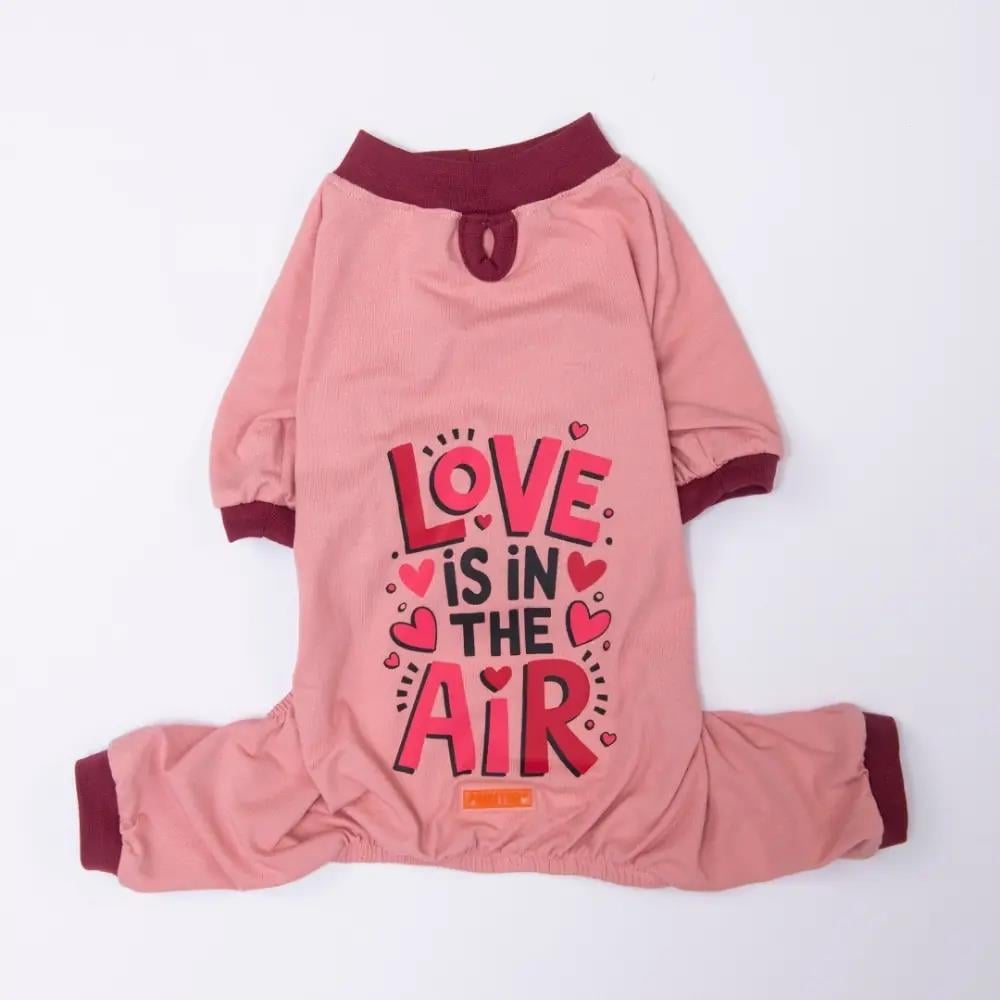 PawStar 26952 Pink Love Air Büyük Irk Pijama Tulum