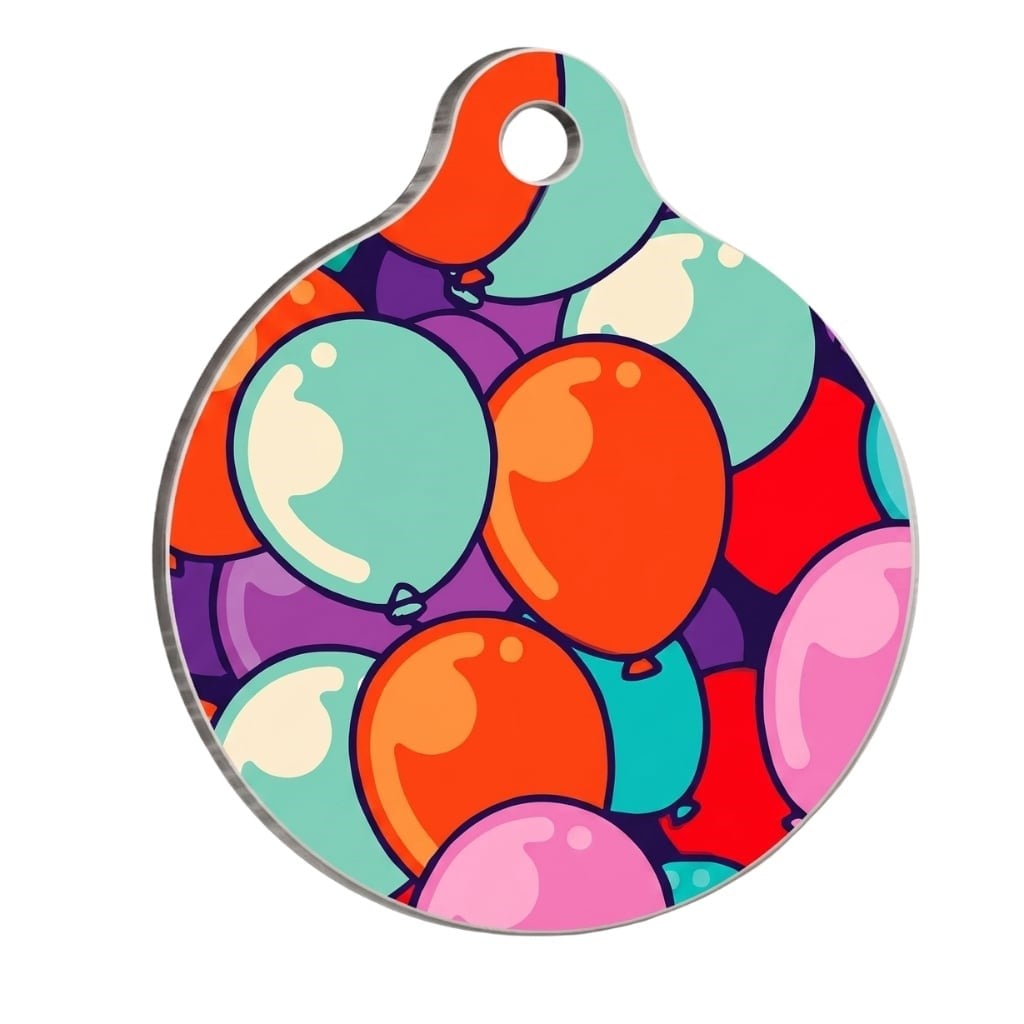PawStar QR20 Balloons Desenli Kedi Köpek İsimliği