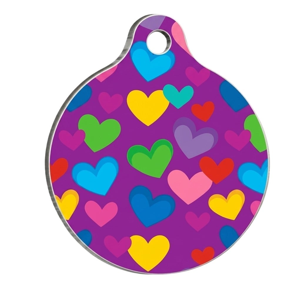 PawStar QR23 Hearts Desenli Kedi Köpek İsimliği
