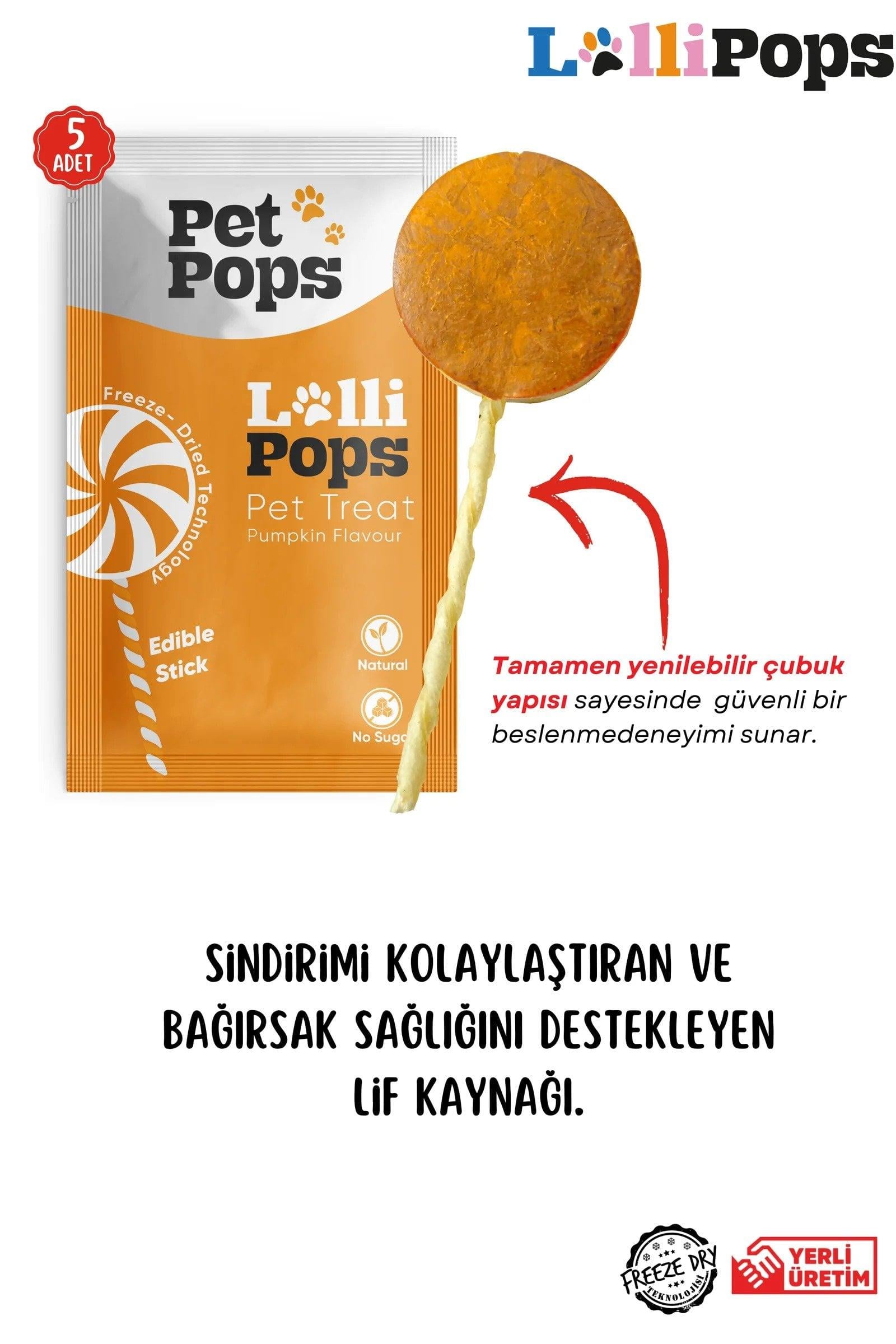 Pet Pops Freeze Dry Lolipop Bal Kabaklı Kedi Ödülü