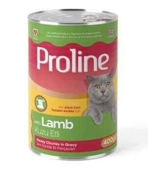 Proline Kuzu Etli ve Sos İçinde Et Parçalı Kedi Konservesi 400 Gr