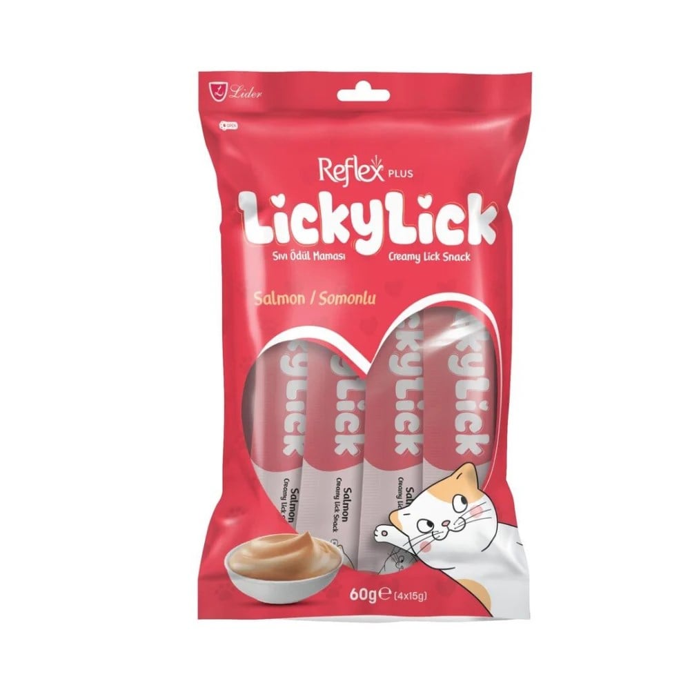 Reflex Plus Lickylick Somonlu Kedi Sıvı Ödül Maması 4x15gr