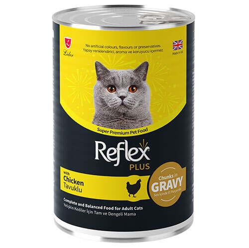 Reflex Plus Sos İçinde Parça Etli Tavuklu Yetişkin Kedi Konservesi 400 Gr