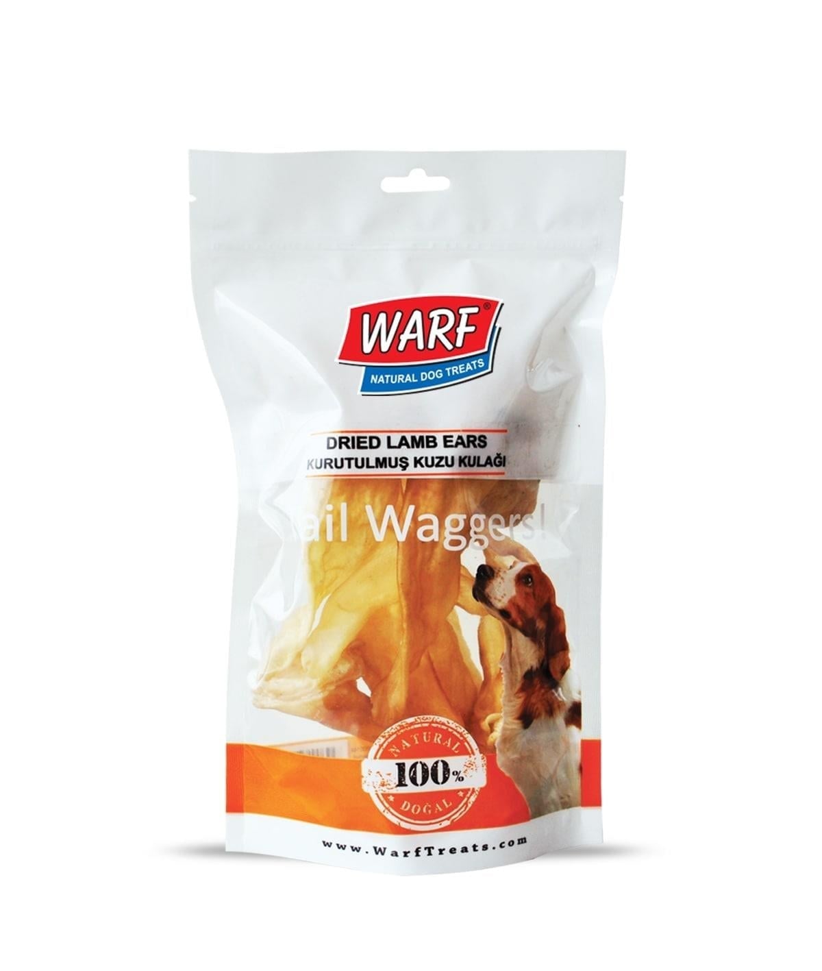 WarfNaturals Kurutulmuş Kuzu Kulak Köpek Ödülü 120 Gr
