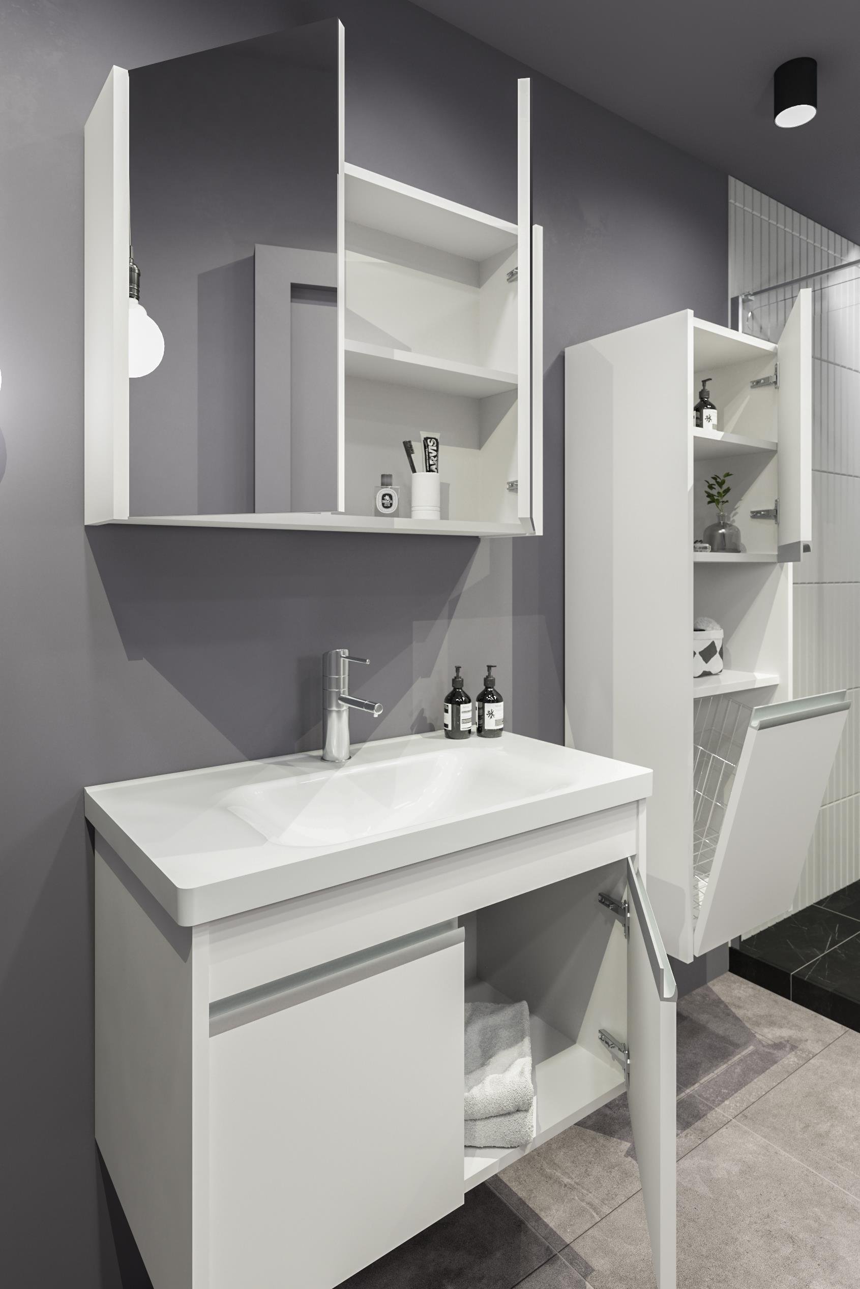 Begonya 65/80/100 Cm Banyo Dolabı