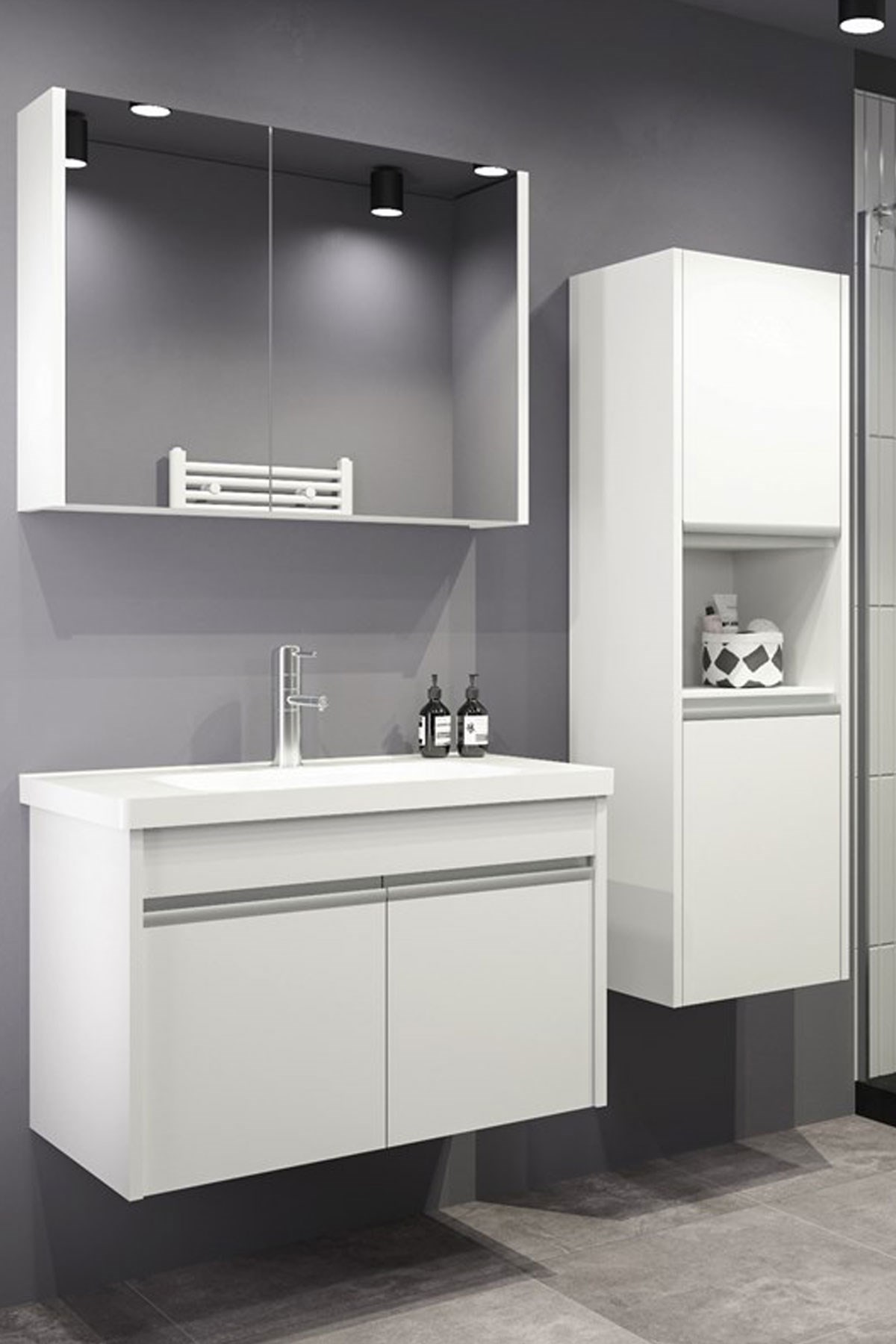 BEGONYA 80 CM BANYO DOLABI (BOY DOLAP HARİÇ )