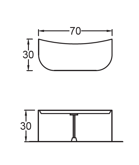 Etape Akrilik Özel Oval Basamak